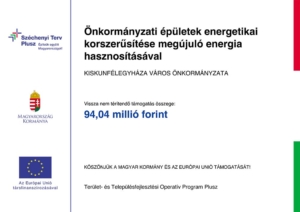 Önkormányzati épületek energetikai korszerűsítése megújuló energia hasznosításával