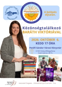 Közönségtalálkozó Baráth Viktória írónővel