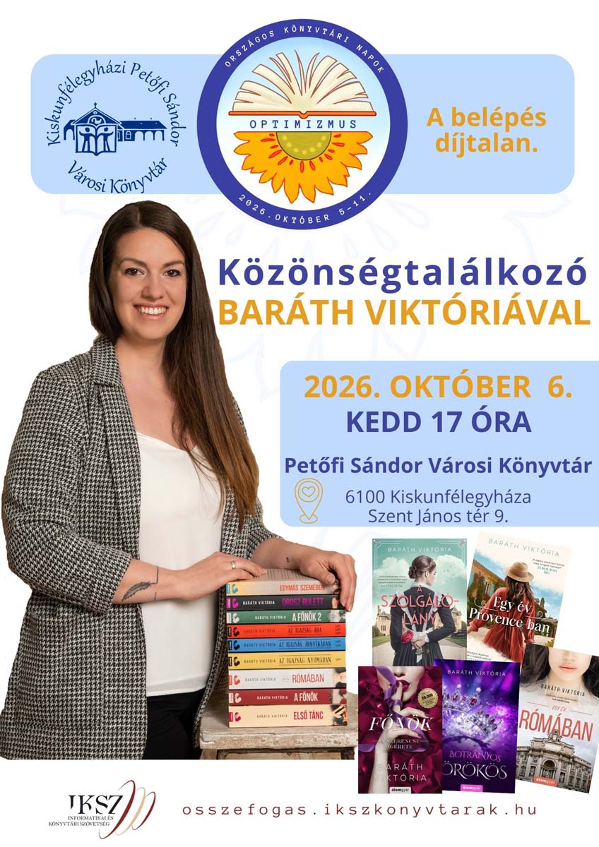Közönségtalálkozó Baráth Viktória írónővel