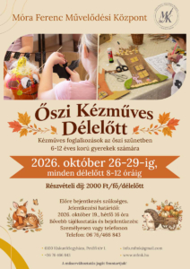 Őszi kézműves délelőttök az őszi szünetben!